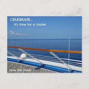 Time for a cruise...Save the Date Announcement Postcard