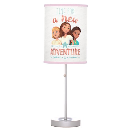 Time For A New Adventure Girls Graphic Table Lamp