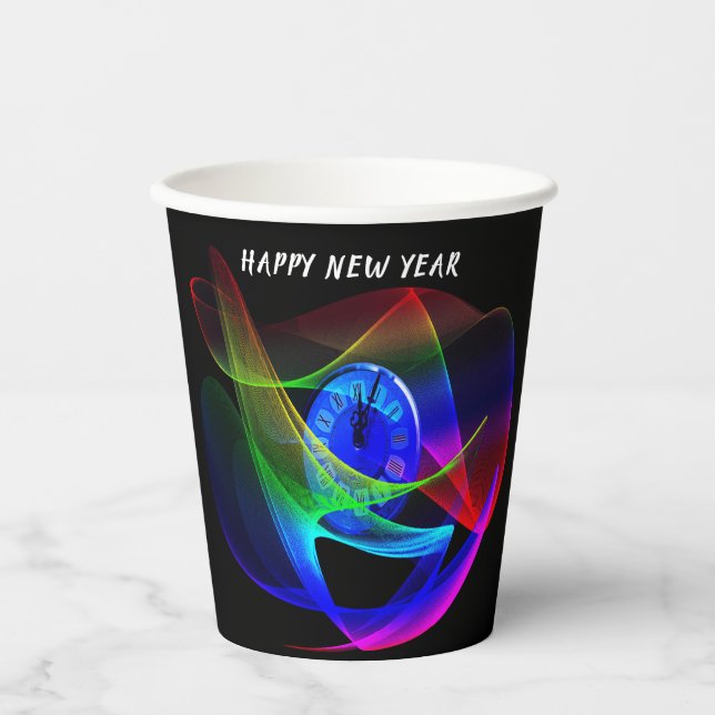 Time for a New Year’s Eve Party Paper Cups (Front)