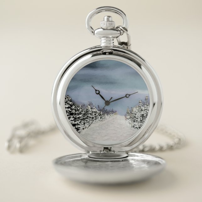 Time for a Winter walk Pocket Watch (Inside)