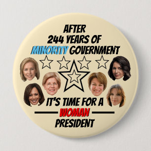 Time for a Woman President Button