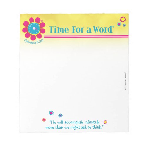 Time for a Word Ephesians 320 Notepad
