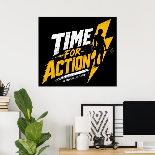 Time for Action – Gym Motivation Poster