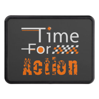 Time For Action Retro motorsports Racing Hitch Cover
