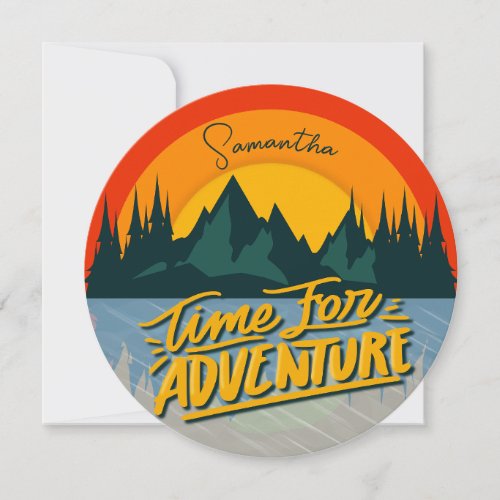 Time for adventure  camping  travel  holiday card