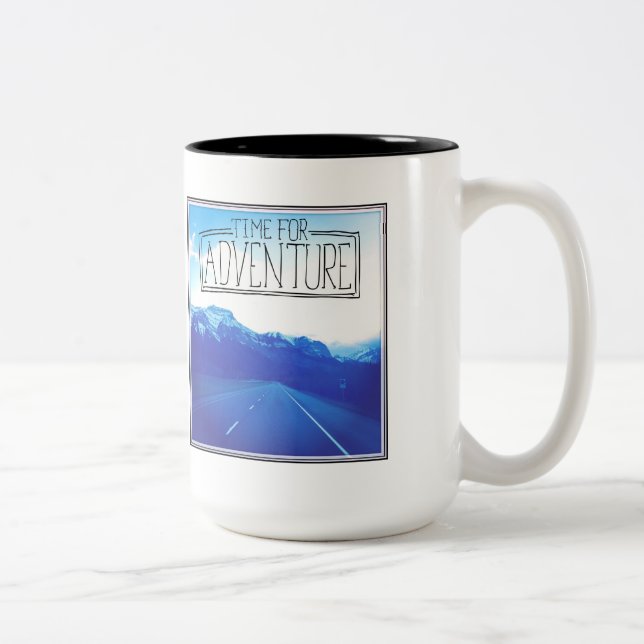 Time For Adventure Two-Tone Coffee Mug (Right)
