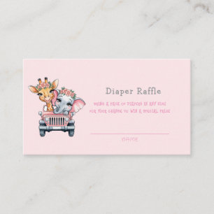 Time for an Aventure Girl Diaper Raffle Business Card