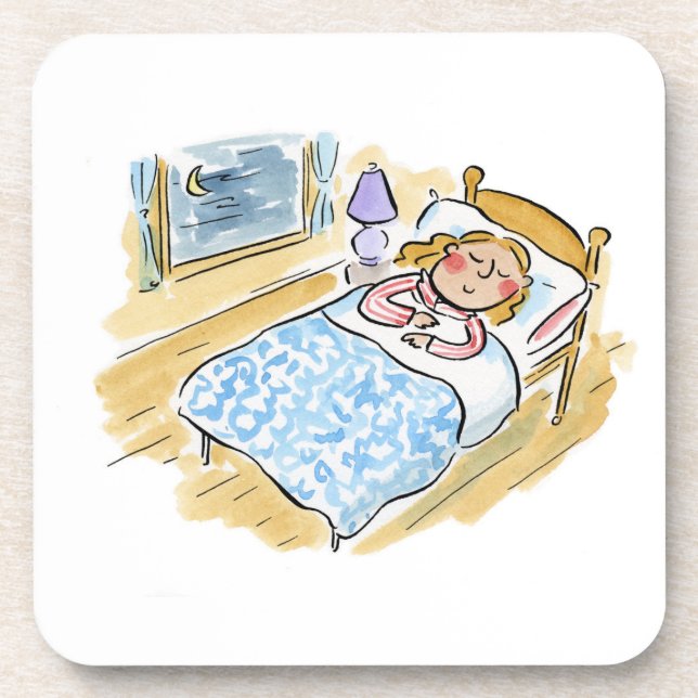 Time for Bed Beverage Coaster (Front)
