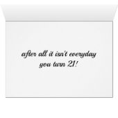 TIME FOR "CAKE" FOR SOMEONE AWESOME IS **21** CARDS (Inside Horizontal (Bottom))