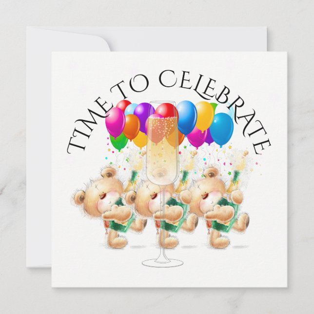 Time For Celebration Invitation (Front)