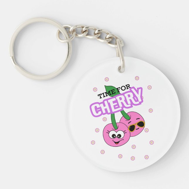 TIME FOR CHERRY KEYCHAIN (Front)