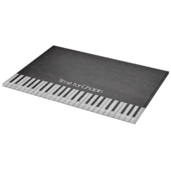 Time For Chopin Piano Keyboard Cutting Board by ForTheMusician at Zazzle