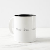 Time For Coffee Break Funny HTML Two-Tone Coffee Mug (Front Left)