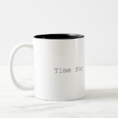 Time For Coffee Break Funny HTML Two-Tone Coffee Mug (Left)