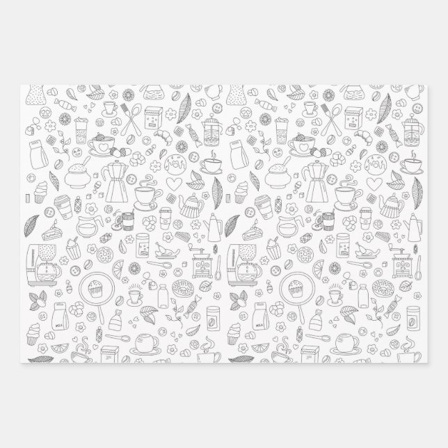 Time For Coffee! Wrapping Paper (Front)