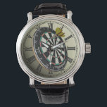Time For Darts Watch<br><div class="desc">This 3D look custom dartboard illustration will score "One Hundred & Eighty" with dart players everywhere. Available on the full range of T-Shirts and fun gift items too. Score 180 with the dart player in your life.</div>
