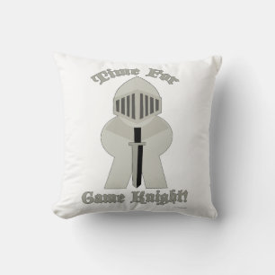 Time For Game Knight Epic Meeple Board Gamer Throw Pillow