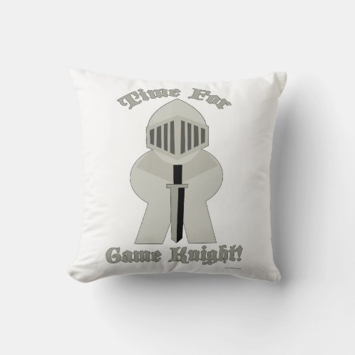 Time For Game Knight Epic Meeple Board Gamer Throw Pillow