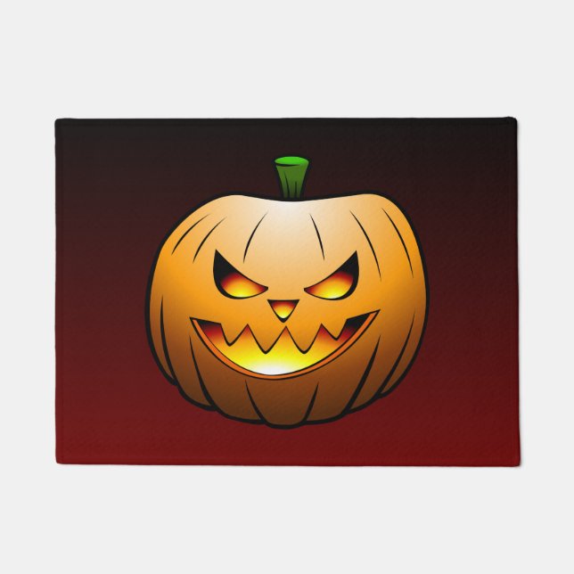 Time for Halloween with Jack O'lantern Doormat (Front)