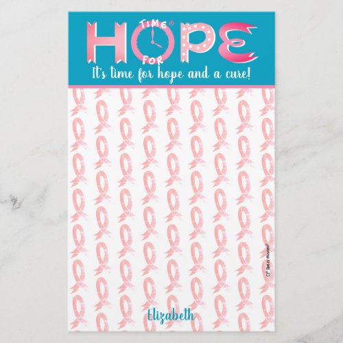 Time for hope personalized stationery