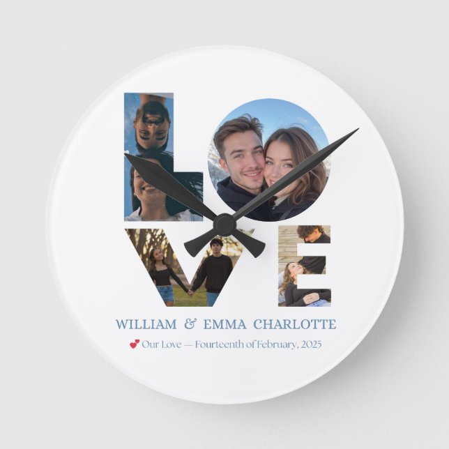 Time for Love – Romantic Wall Clock (Front)