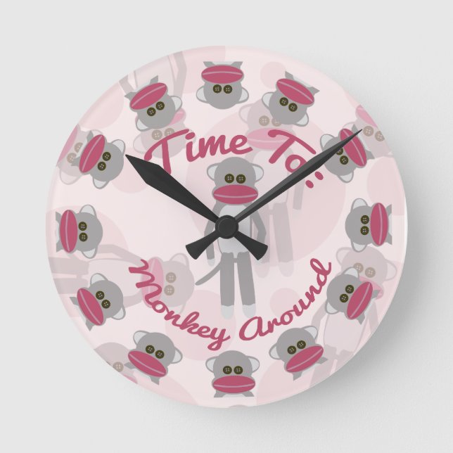Time for Monkeying Around! Round Clock (Front)