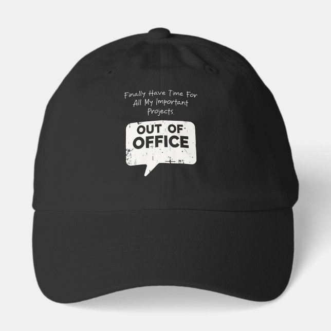 Time for My Important Projects Funny Retirement Hat (Front)