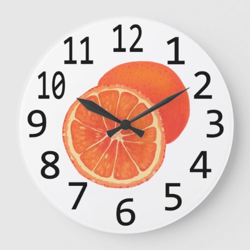 Time for Oranges Orange Fruit Wall Clocks