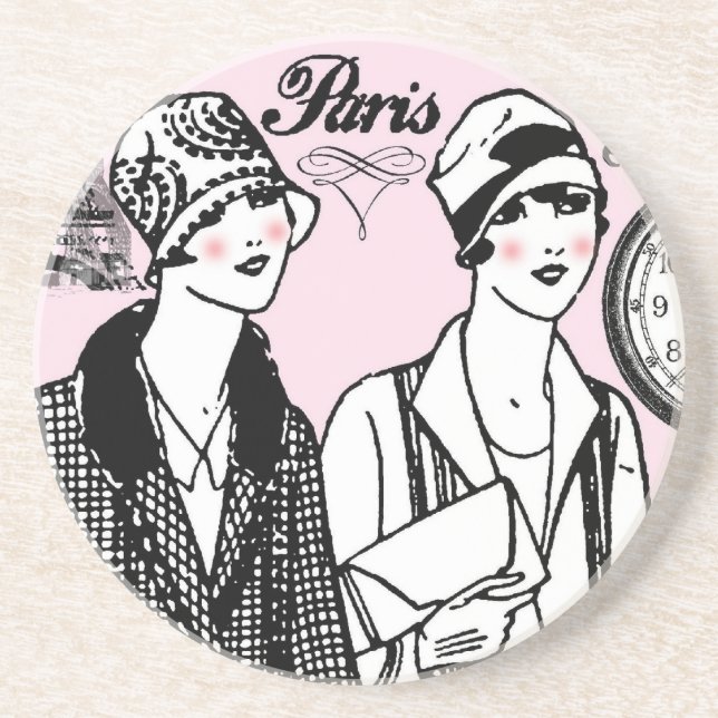 Time for Paris Drink Coaster (Front)