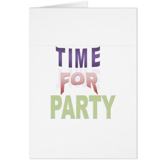 Time For Party Cards (Front)