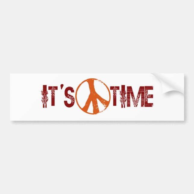 Time For Peace Bumper Sticker (Front)