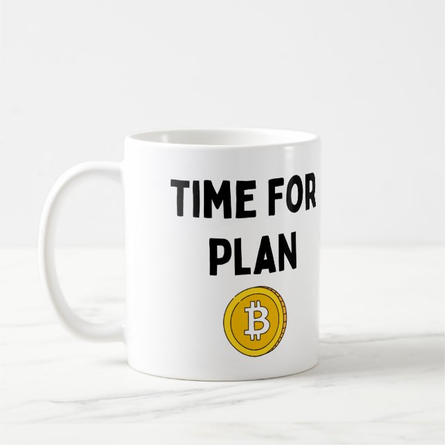Time For Plan B Bitcoin Coffee Mug (Left)