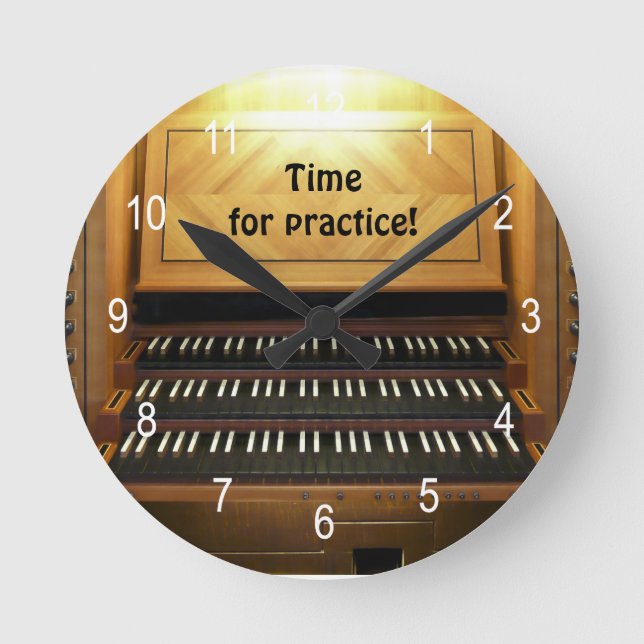 Time for practice musicians wall clock (Front)