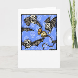 Time For Skull Bats - Pop Goth Nightmare Blank Card