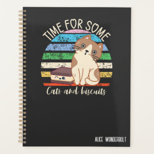 Time for some cats & biscuits funny cat pun planner