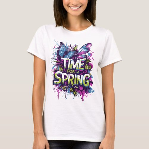 Time For Spring _ Graffiti Spray Slash T_Shirt