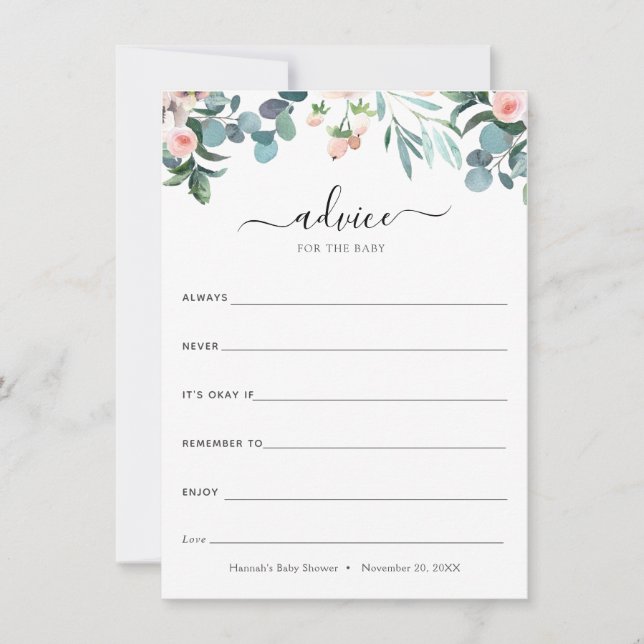 Time for Tea Advice for the Baby Card (Front)