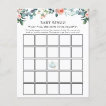 Time for Tea Baby Bingo Game Card