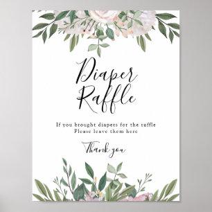 Time for Tea Baby Diaper Raffle Sign