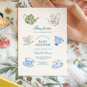Time for tea Baby Shower Invitation