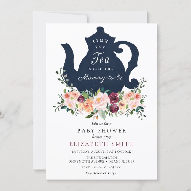 Time for Tea Baby Shower Invitation (Front)