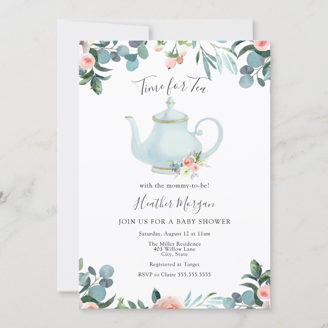 Time for Tea Baby Shower Invitation | Zazzle