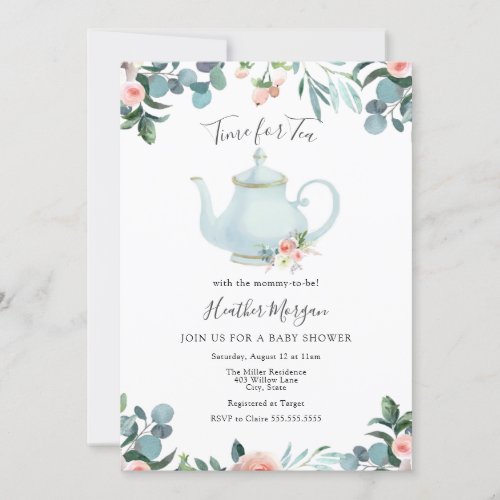 Time for Tea Baby Shower Invitation