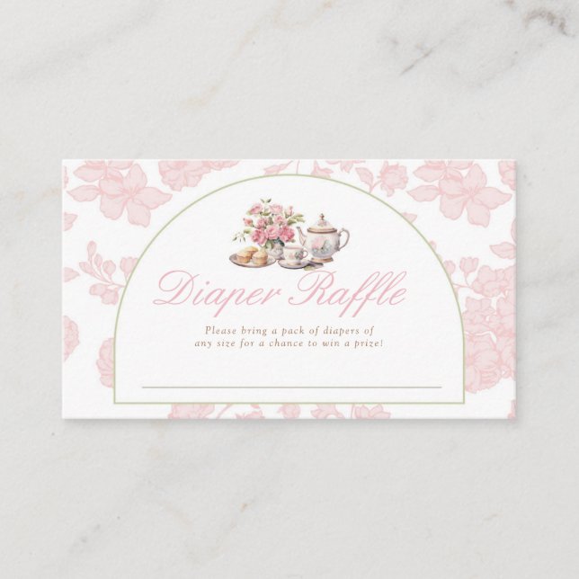 Time for Tea Baby Shower Raffle Insert 3.5x2 (Front)