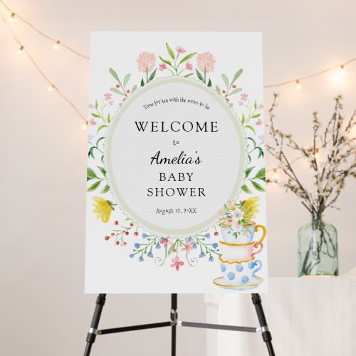Time for Tea Baby Shower Wildflower Welcome