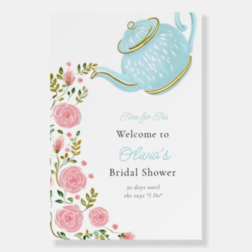 Time for Tea Bridal Shower Foam Boards