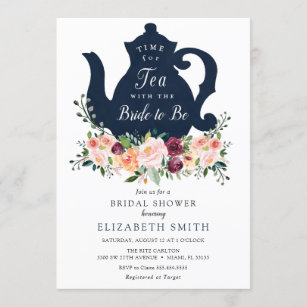 Bridal Shower Tea Party Bridal Shower Bridal Shower Tea Party Invitation Time for tea Invitation 1102 Tea Party Invitation