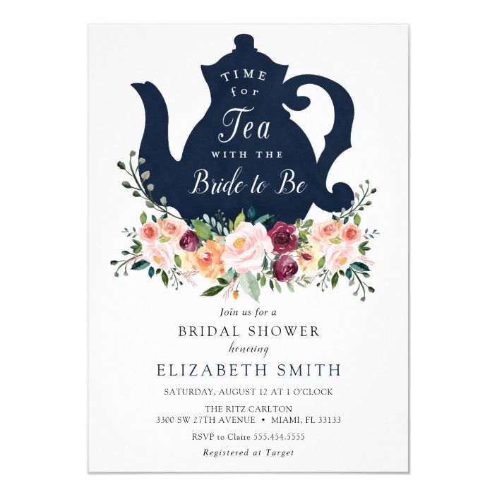 Time For Tea Bridal Shower Invitation Zazzle Com