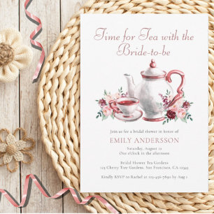 Time for Tea Bridal Shower Party Invitation