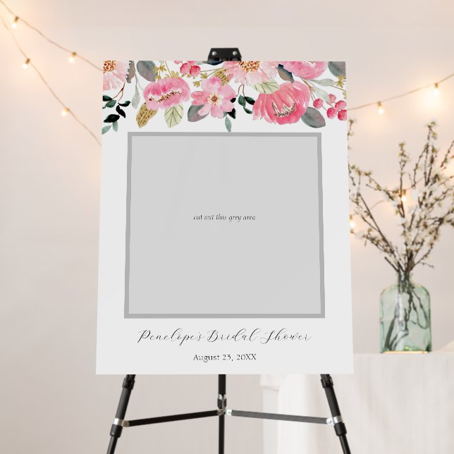 Time for Tea Bridal Shower Selfie Photo Sign (In Situ (Stand))